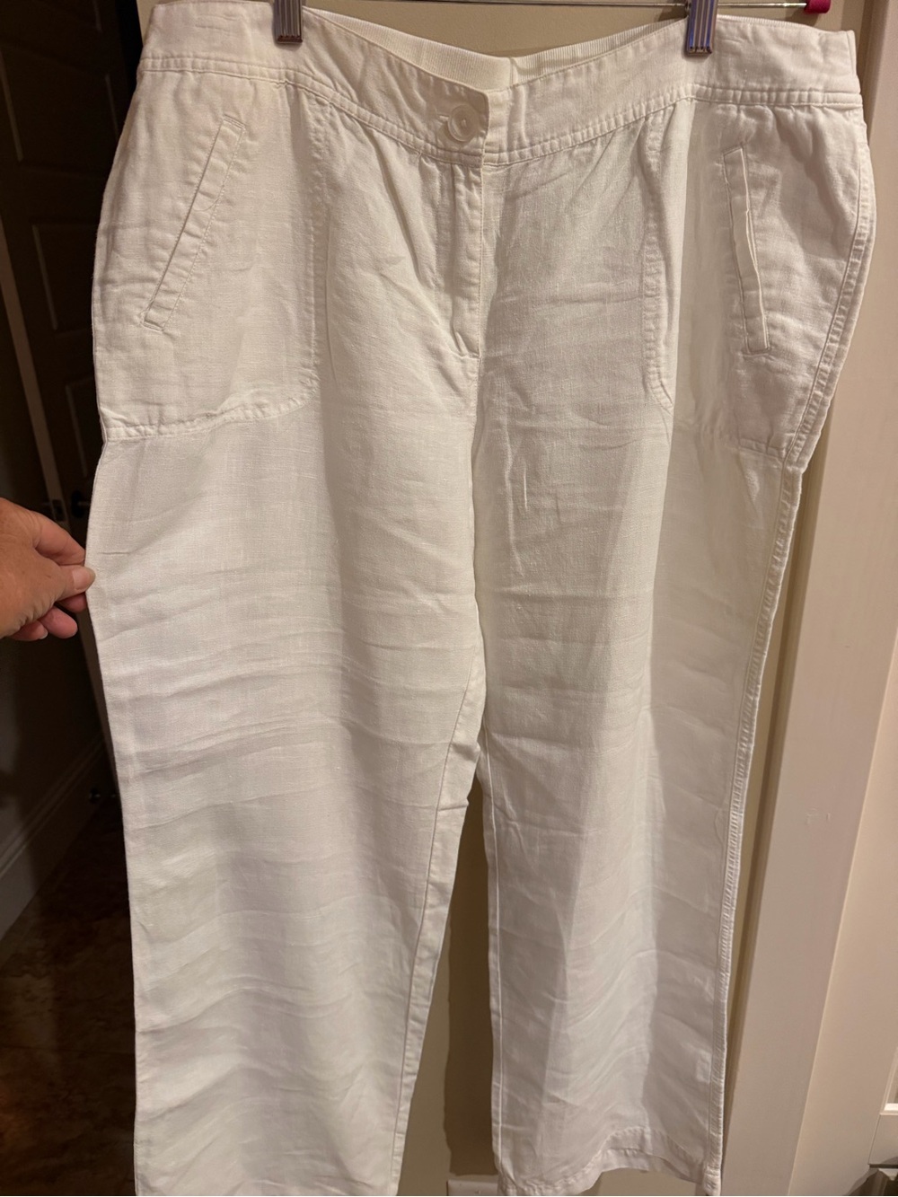 Chico Woman’s White Linen Casual Pants